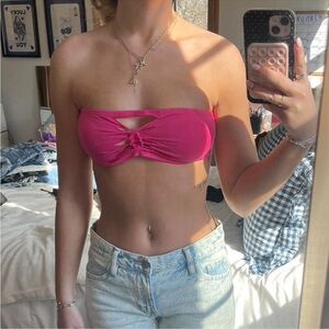 Shein Pink Strapless Bandeau Top Size XS